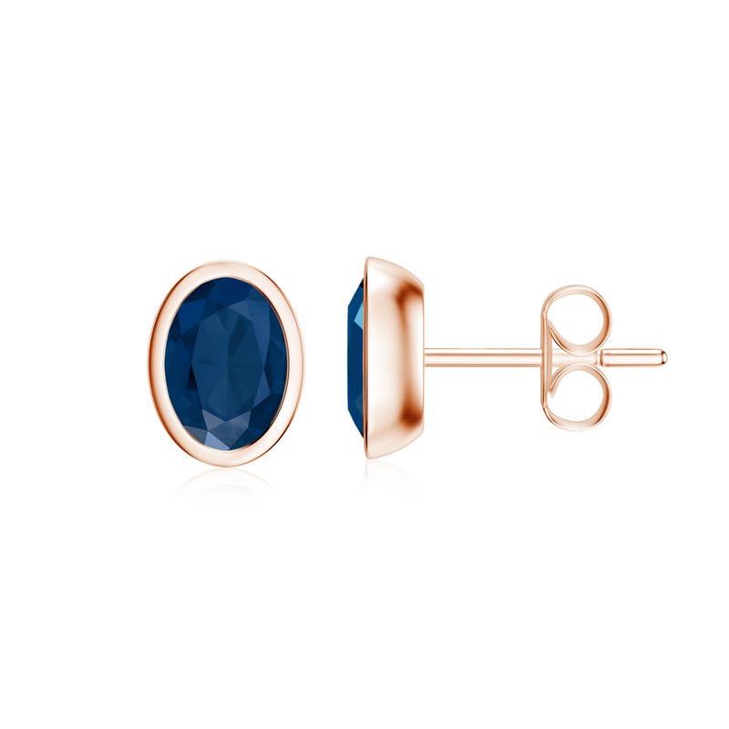 Image of Silvershake 6MM Round Shape Bazel Set Birthstone Gemstone 925 Sterling Silver Stud Post Earrings Jewelry for Business Women or Teens