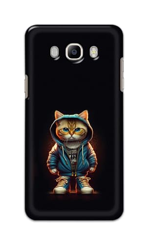 Image of PRINTFIDAA Printed Hard Back Cover Case for Samsung Galaxy J7 2016 | Samsung Galaxy On 8 2016 Back Cover (Hipster Cat) -112