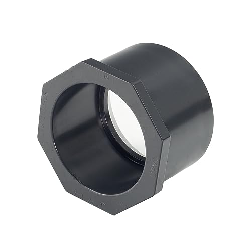2-1/2''x2'' (2-1/2 to 2 inch) Socket x Socket Reducing Bushing Adapter Coupling Connector Fitting Reducer SCH80 UPVC for PVC Pipe
