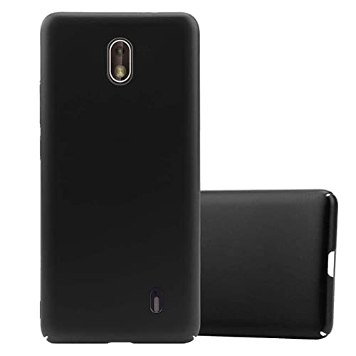Cadorabo Hülle kompatibel mit Nokia 1 2018 Schutzhülle TPU Silikon Hülle Metallic Design Anti Rutsch Slim Kratzfest Stabiles Hardcase mit R&umschutz Hülle Hülle für Nokia 1 2018 in Schwarz