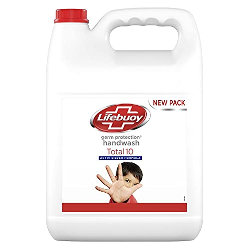 Lifebuoy Germ Protection Total PRO Plus Liquid Handwash Refill Canister, 5L & Lifebuoy Total 10 Germ Protection Liquid Handwash Refill Pack, 725ml (1+1 Free Combo)