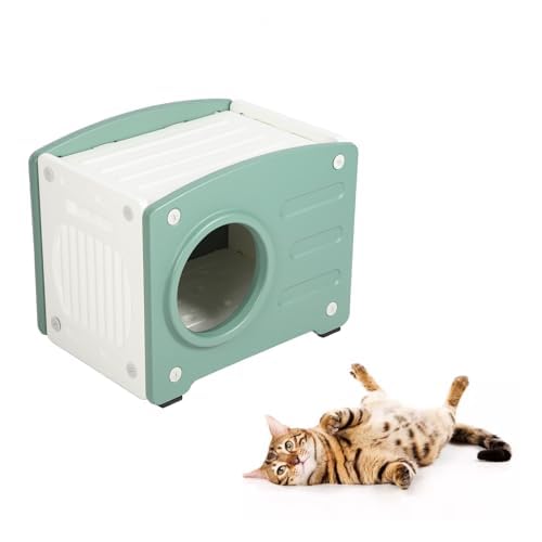 Outdoor Cat House, 22.0x16.1x18.1in Outdoor Waterproof Cat Shelter With Three Vents Easy to Clean Kitty Shelter for Versatile Indoor and Outdoor Use (#1)