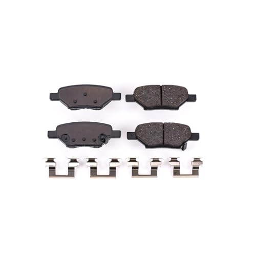 Image of PowerStop Rear Brake Pads for Chevrolet Cobalt 2005-08 |HHR 2008-10 |Malibu 2004-12 |Pontiac G5 2007-10 |G6 2005-10 |Pontiac Pursuit 2006 - Z17 Ceramic Brake Pads with Installation Hardware, 17-1033