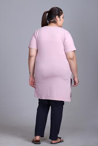 Image of In Love Women's Plus Size Printed Cotton Night Suit Set Short Sleeve | Cotton fabric - soft night suit set for sleepwear and home comfort