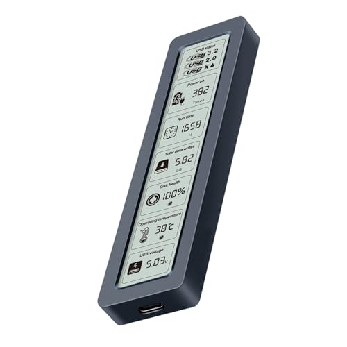 Boîtier SSD M.2 NVMe double écran de contrôle intelligent USB 3.2 Type C