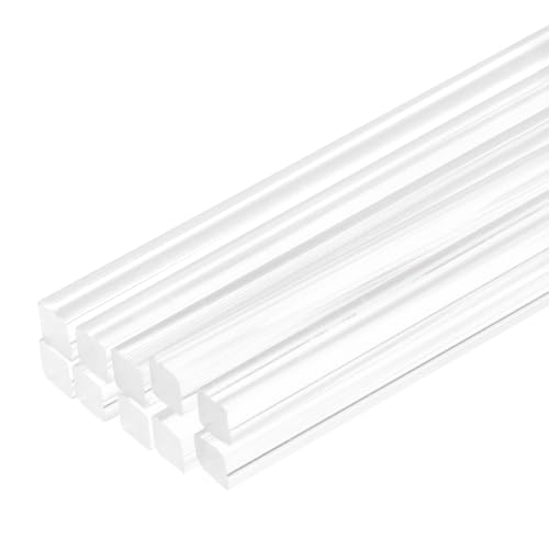 Image of MECCANIXITY 10pcs Acrylic Square Rods 3 /20 inchx14 inch Clear Acrylic 4mmx350mm