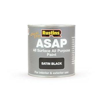 RUSTINS Decorative Paints, Black, 1 L (Pack of 1)