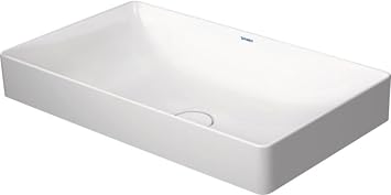 Duravit, 2355600000, DuraSquare 23-5/8" Rectangular Ceramic Vessel Bathroom Sink, White
