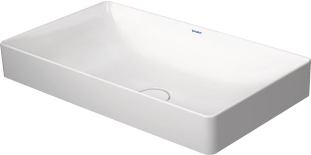 Duravit DuraSquare 235560 - Lavabo sobremesa, color blanco con Wondergliss