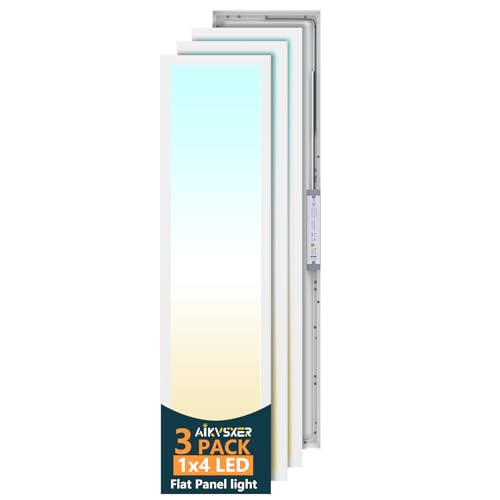 AIKVSXER 3 Pack 1x4 LED Panel Light Surface Mount,...