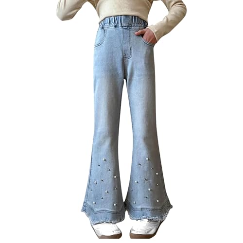Vaqueros acampanados y rasgados para niña pantalones Y2K oversize