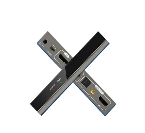 MMHHHG Convertidores de vídeo, Extractor de estéreo a 5.1/3.5, Reductor de e de 7.1 4K a 1080, Adaptador Divisor de 1 Entrada y 2 Salidas con Conector de