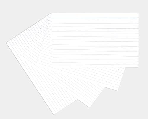 Silvine 8x5" White Record Cards - Lined with Headline, 100 Cards per Pack. Ref 585W (203 x 127mm)