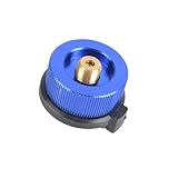 ROMISBABA Adaptador de Cabezal de Estufa para Camping con Función de Cierre Automático Transferencia Boquilla Gas Butano para Hornillos Acampada y Botella Gas