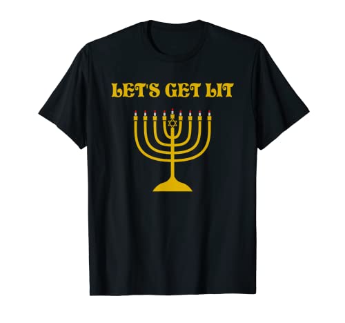 Let's Get Lit - Felice Hanukkah Maglietta