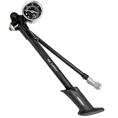 Pompe à air de vélo pour régler une fourche arrière trop molle en suspension VTT