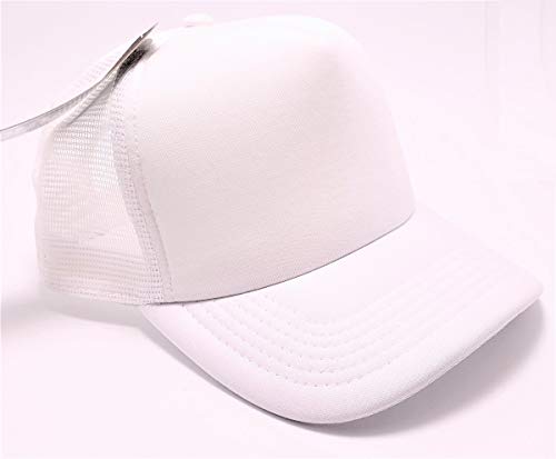 Boné Liso Masculino Poliéster Aba curvada Com Regulagem Cor: Branco
