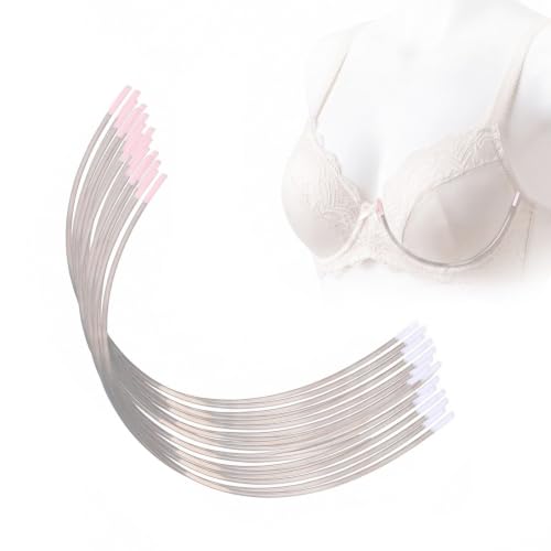 QEDBOJE 6 paires d'armatures de soutien-gorge, en acier inoxydable, armatures de remplacement en métal pour femme, accessoires pour bonnet C et D（40#）