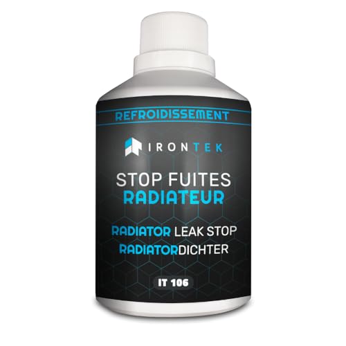 Stop Fuite Radiateur 300ml - IRONTEK | IT106 | Anti-Fuite Circuit Refroidissement sans Démontage | Action Immédiate | Colmatage Fuites Durable | Évite...
