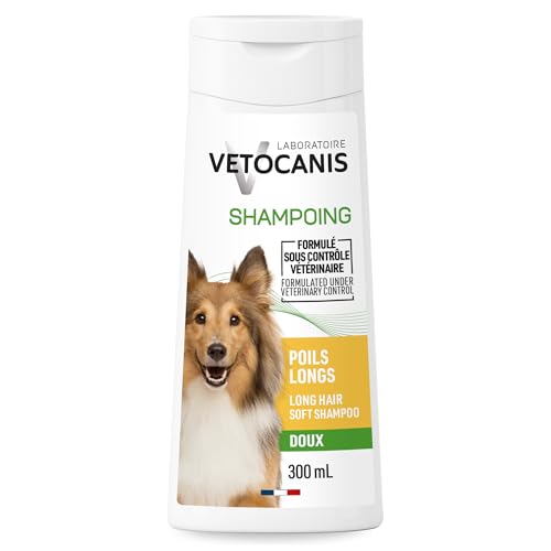 Vetocanis | Shampoing pour Chien | Démêlant Pour Poils Longs | Naturel, sans Silicone ni Parabène | Aspect Brillant et Soyeux | Formulé sous Contrôle...