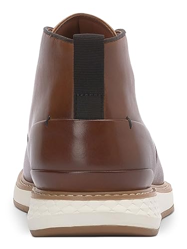 Vince Camuto Mens Brown Comfort Soleh Round Toe Lace-Up Leather Chukka Boots 11 M2