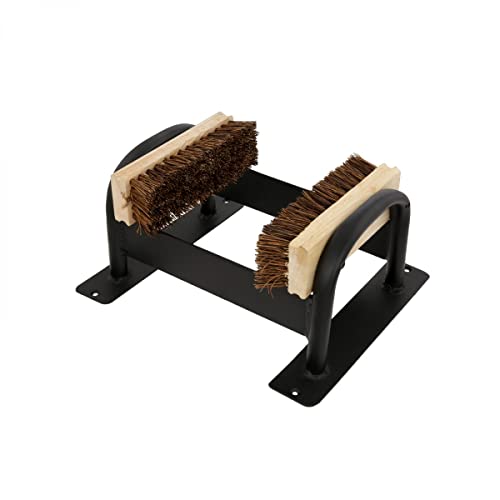 Outdoor Mud Boot Scraper Heavy Duty Wrought Iron with Brushes Pre-Assembled 12" Wide Renovators Supply Manufacturing