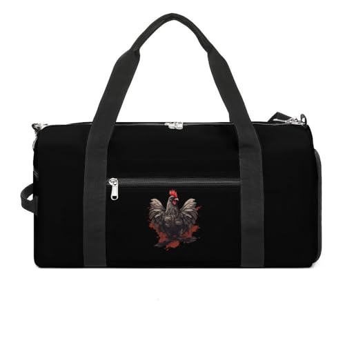 Rooster Gym Bag Travel Duffel Bag Sports Tote Bag Workout Bag Weekender Bag for Women Men