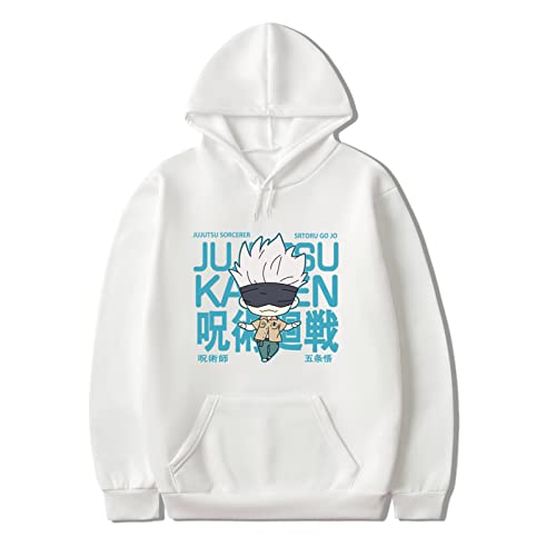 Jujutsu Kaisen Sweat à Capuche Anime Cosplay Unisexe Jujutsu Kaisen Gojo Satoru Sweat à Capuche imprimé à Manches Longues avec Poche Cover