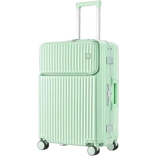 ABS PC Hard Shell Suitcases with Pocket Compartment Portable Travel Trolley Case Luggage with Spinner Wheels and TSA Lock