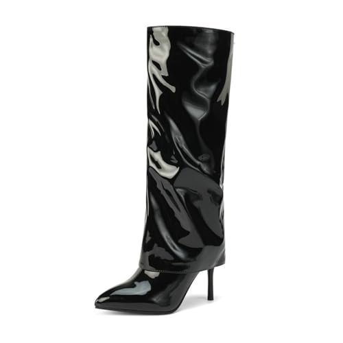 Bottes à talons hauts 9cm galbantes contre les silhouettes sans relief