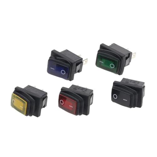 Interruptor basculante KCD1 mini switch ON OFF de 2 pines CA 250V para panel electrónico 4