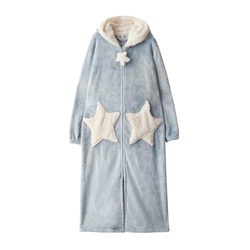 Peignoir en polaire pour femme long matériau doux robe de nuit confortable hiver