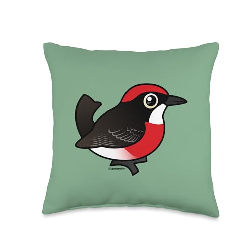 Cute Cartoon Crimson Chat Birdorable Bird Species Throw Pillow