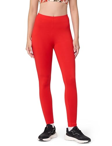 Image of Jockey AW87 Women Super Combed Cotton Elastane Stretch Leggings with Ultrasoft Waistband