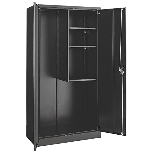 Global Industrial Unassembled Janitorial Cabinet, 36x18x72, Black ...