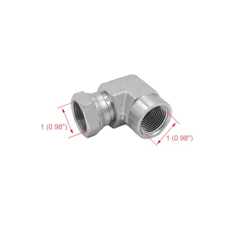 Image of 1502-12-12 Hydraulic Adapter Fitting 3 /4 inch-14NPTF Femalex3 /4 inch-14NPSM Female Swivel 90Pipe Joints Elbow Carbon Steel