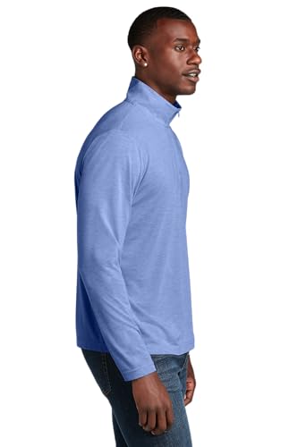 SPORT-TEK PosiCharge Tri-Blend Wicking 1/4-Zip Pullover ST407, True Royal Heather, XX-Large2