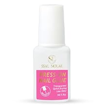 Brush-On Nail Glue for Press On Nails- Salon Quality for Acrylic, Fake Nails. Quick Dry, Long Lasting, No UV Dehydrator or Primer Needed Brush On Gel Nail Glue
