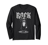 boston terrier rock music retro vintage amante dei cani maglia a manica