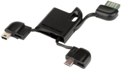 Scosche Keychain Charge and Sync Cable for Micro & Mini USB Devices, Smart Phones, Cellular Phones, Digital Cameras, MP3 Players and more