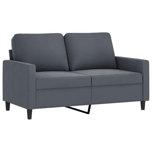 Emmtore Sofagarnitur, Sessel Couch mit Kissen, Sofa Wohnzimmersofa mit Armlehnen, Couchgarnitur Designsofa Sitzmöbel Polstermöbel,Samt Dunkelgrau,Mit Kissen & Fußhocker – Bild 5