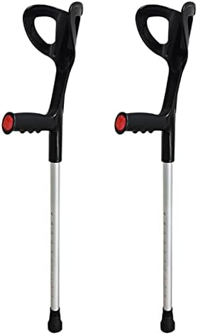 1 Pair Forearm Crutches for Adults-Adjustable Height,Medical Aluminum Crutch with Ergonomic Handgrip and Reflector,Telescopic Elbow Crutch-Applicable Height: 140~200CM