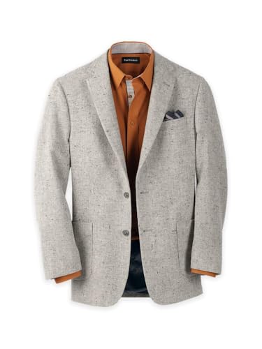 Paul Fredrick Men's Wool Donegal Single Breasted Notch Lapel Sport Coat