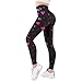 Générique Femme Legging Sport Anti Cellulite Push Up Yoga Pants Pantalon de Compression avec Poches Collant Fitness Haute Taille pour Gym Pilates Leggings Femme Habillé Saint-Valentin Imprimé