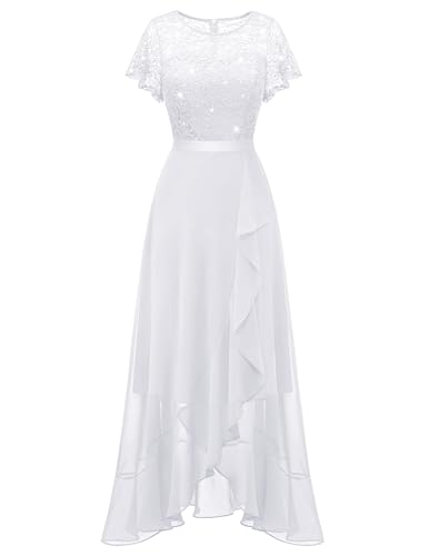 Image of BeryLove Formal Dresses for Women 2026 Wedding Guest with Slit Cocktail Elegant Lace Long Prom Dress