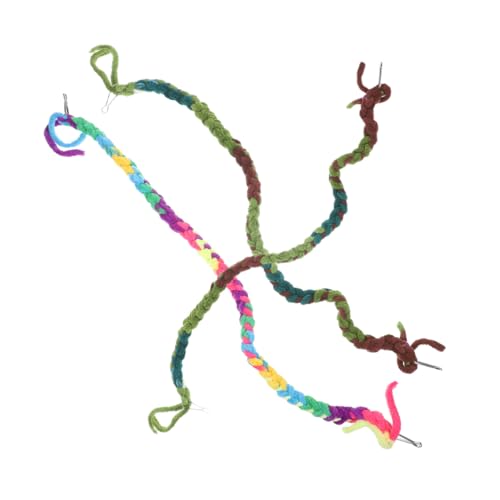 BCOATH 3個 ヤドカリのおもちゃ 魚 カニ ハムスター フェレット ケージ ペット 砂 ネズミのトンネル ぬいぐるみ ねずみ 爬虫類タンクロープ 水族館のロープの装飾 爬虫類用品 綿ロープ