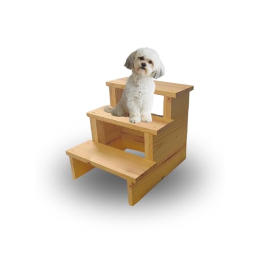 Escadinha Pet Em Madeira P Pets Com Problemas Articulação Sofá