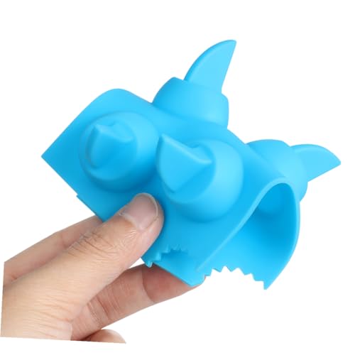 Moldes de silicona para cubos de hielo forma aleta de tiburón 3 pzas miniatura 3