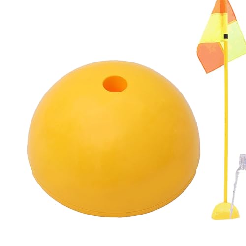 Supporto per asta per l'agilità del calcio, attrezzatura per l'allenamento del calcio, Base per di stabilità multiuso riempita d'acqua, Attrezzatura per campo da calcio gialla, attacco per di agilità