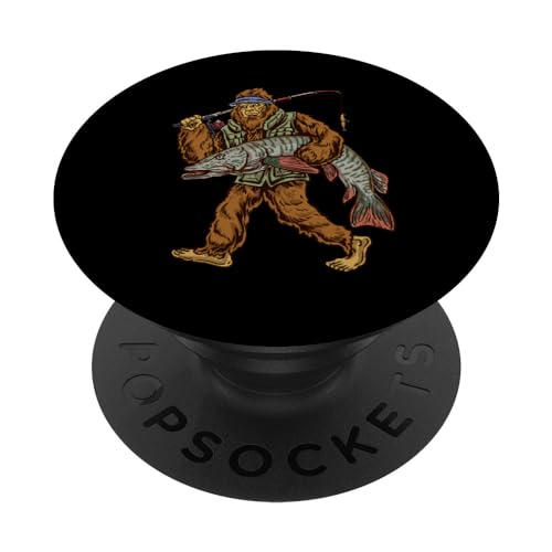 Muskie Fishing Tiger Musky Hunting Bigfoot Fishermen PopSockets Standard PopGrip